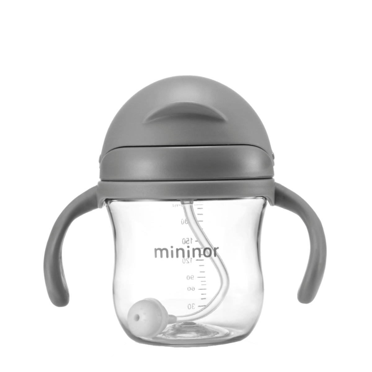 Vaso de aprendizaje con pajita - Negro - 220ml - MINI MUNDO