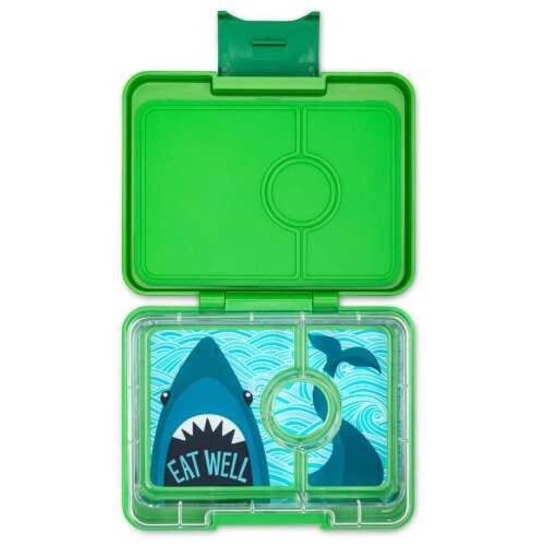 YUMBOX SNACK 3C JURASSIC GREEN + SHARK - MINI MUNDO