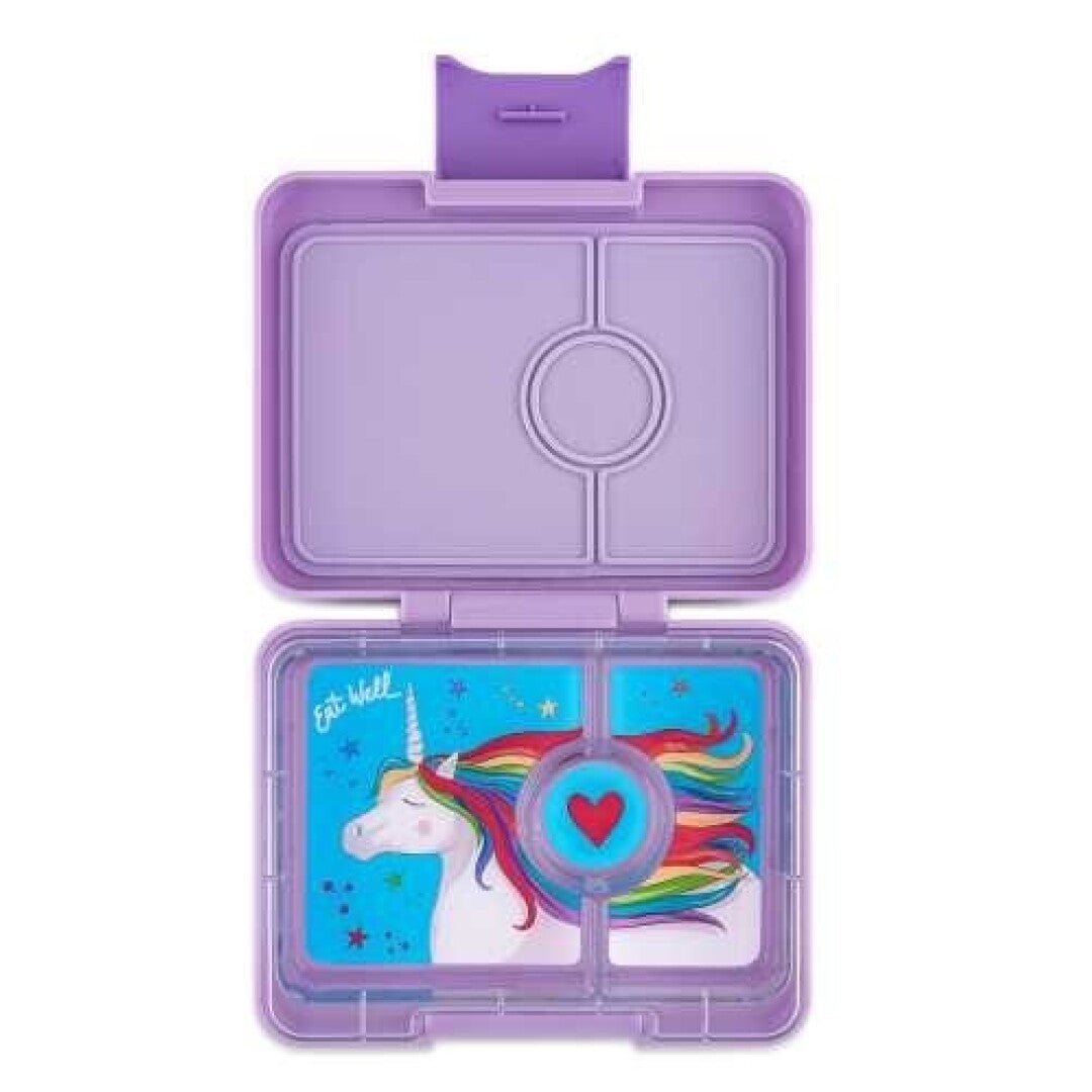 YUMBOX SNACK 3C LAVANDA PURPLE + UNICORNIO - MINI MUNDO